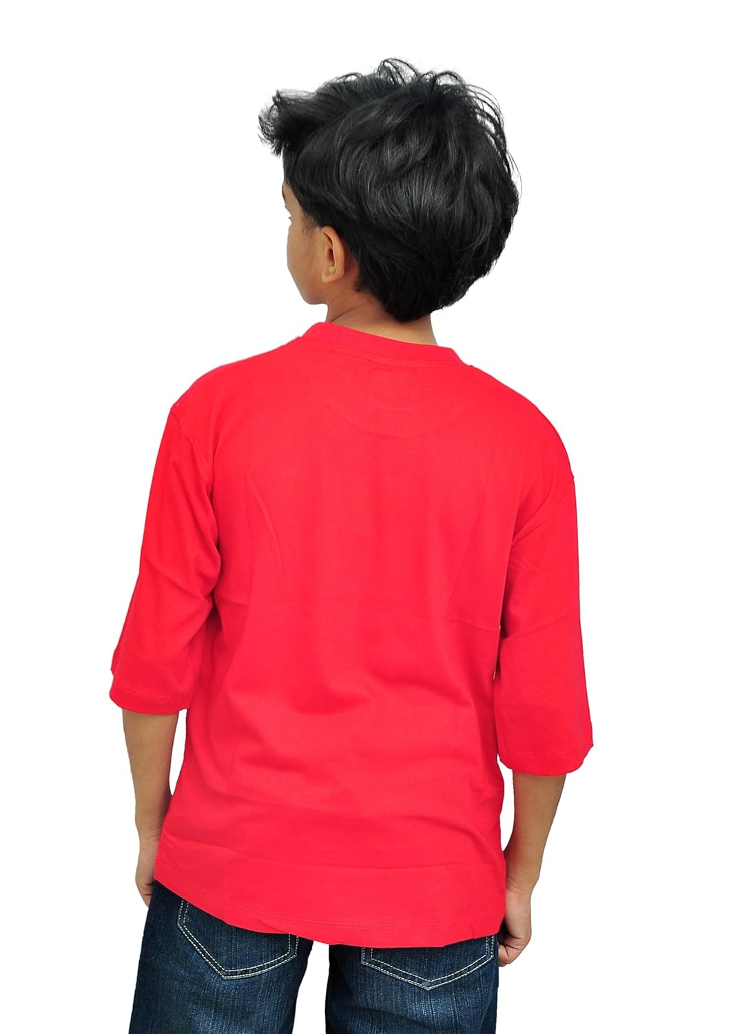 Merry Christmas Festival Wear: Kids Bright Red Santa Claus T-Shirt | Classic Hat & Lights Design | Soft Cotton Unisex Holiday T Shirt (Sizes 30-36)