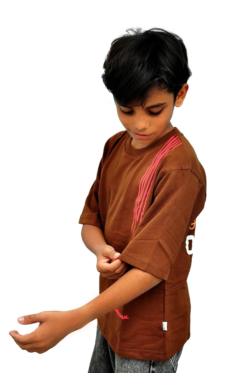 Yan Han® Unisex Oversized T-Shirt for Kids | Drop Shoulder | Loopknit Cotton | Streetwear Style | Ages 2–15 Years