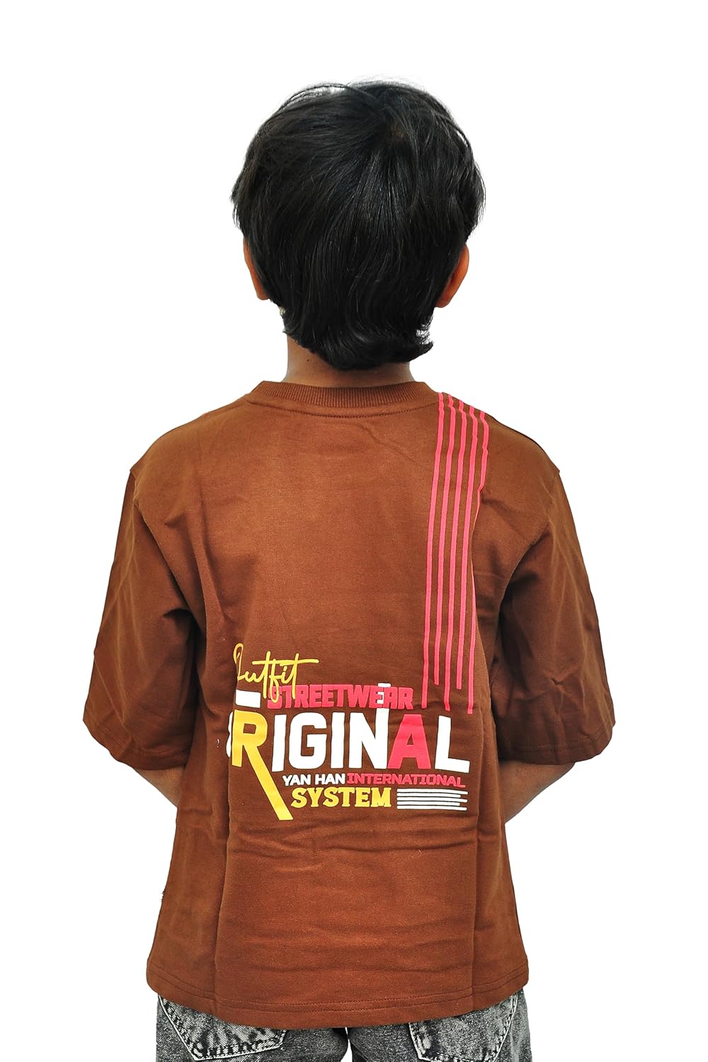 Yan Han® Unisex Oversized T-Shirt for Kids | Drop Shoulder | Loopknit Cotton | Streetwear Style | Ages 2–15 Years