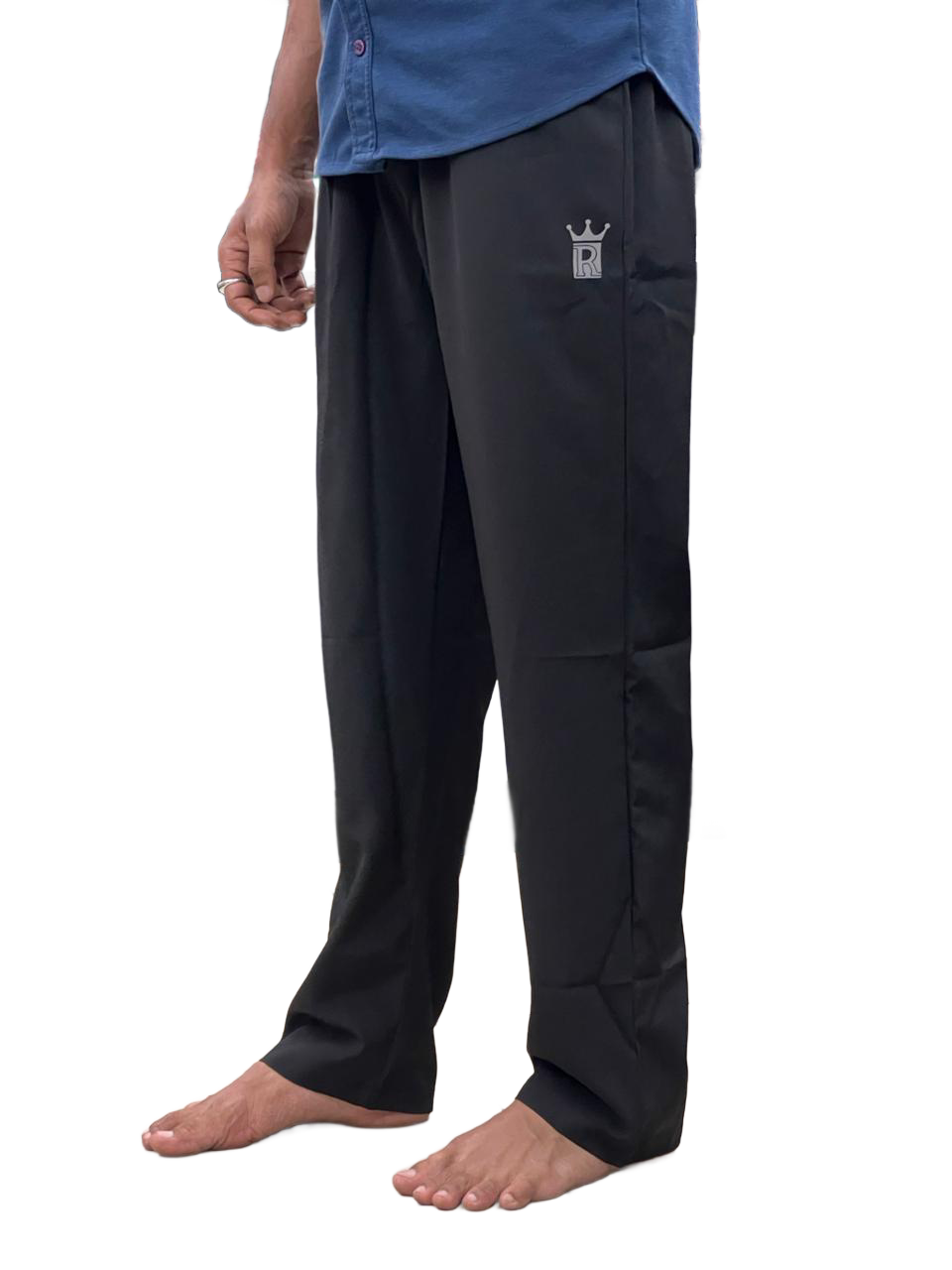 RMS Premium Men's Track Pant - Jet Black | Imported NS Fabric