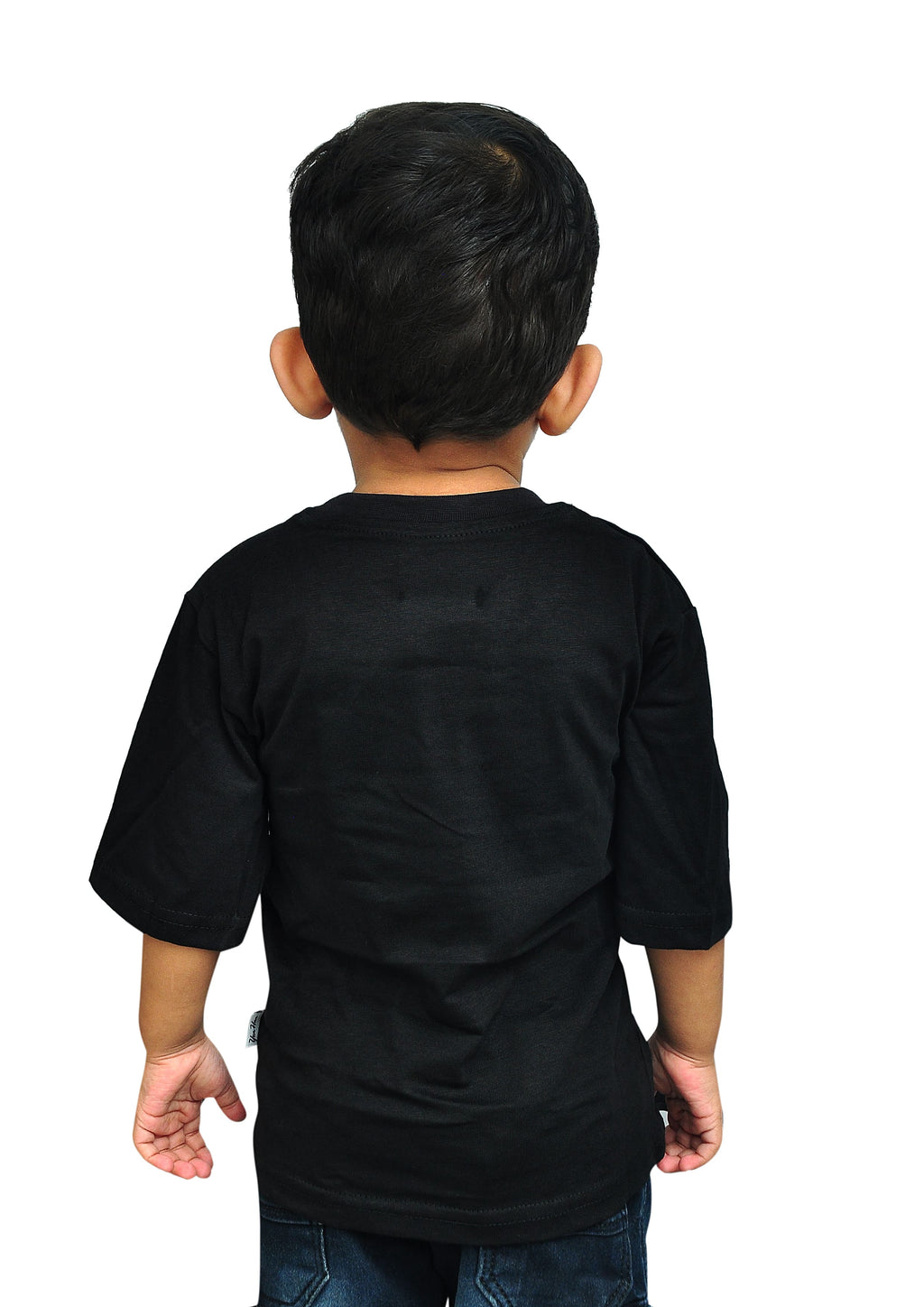 Kids Oversized Drop Shoulder T-Shirt | Premium Fine Plain Cotton | Black