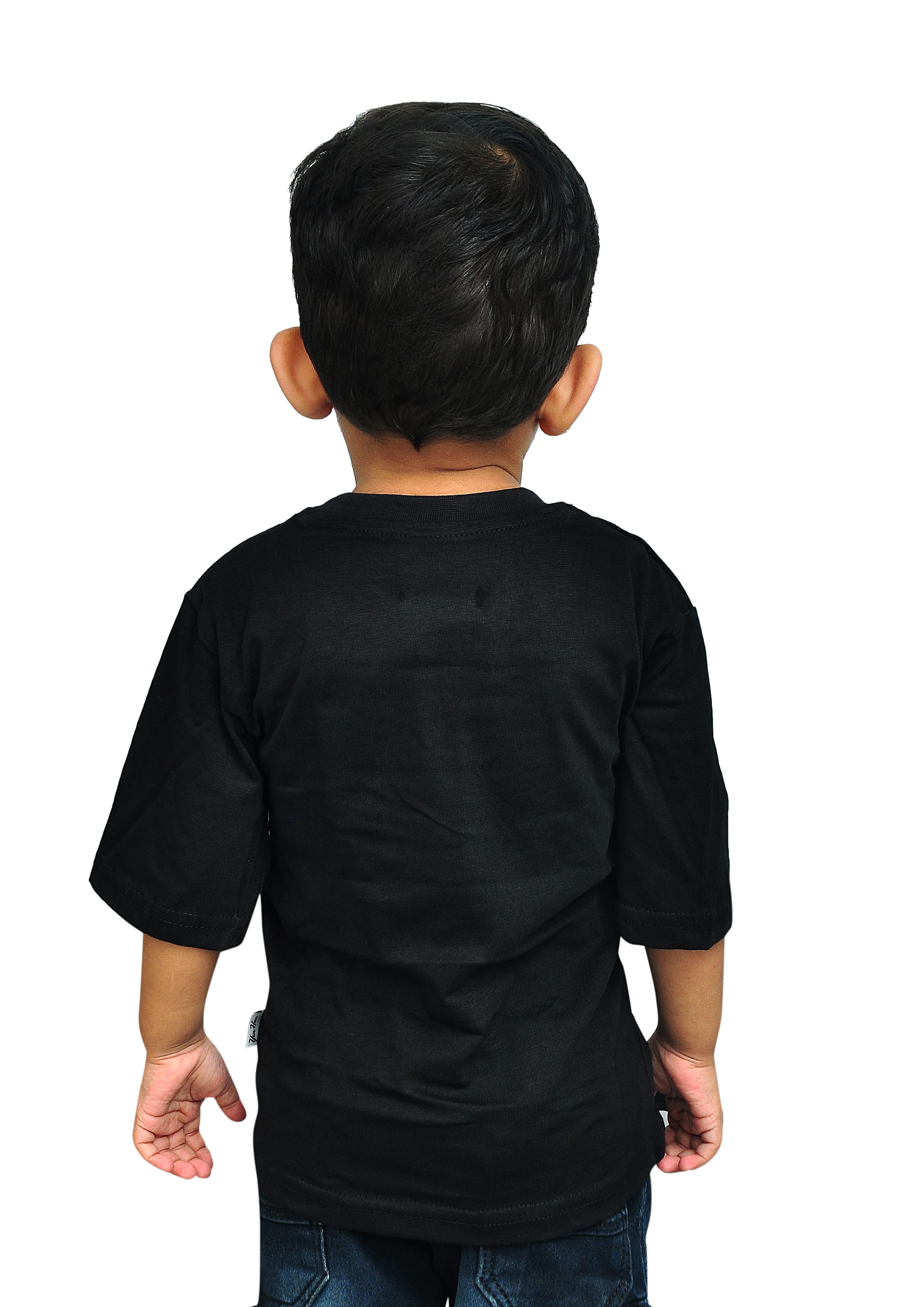 Kids Oversized Drop Shoulder T-Shirt | Premium Fine Plain Cotton | Black