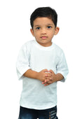 Kids Oversized Drop Shoulder T-Shirt | Premium Fine Plain Cotton | White
