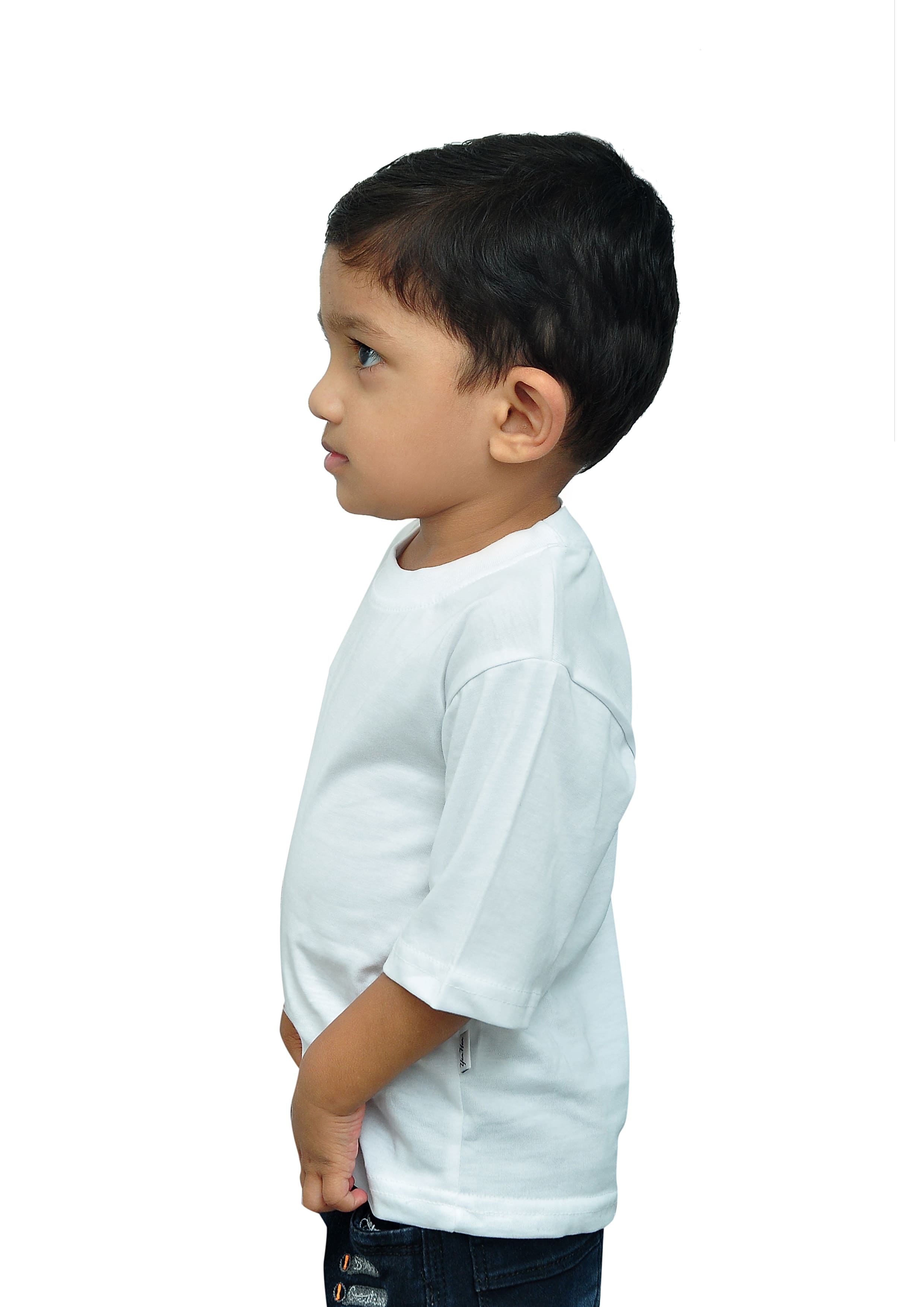 Kids Oversized Drop Shoulder T-Shirt | Premium Fine Plain Cotton | White