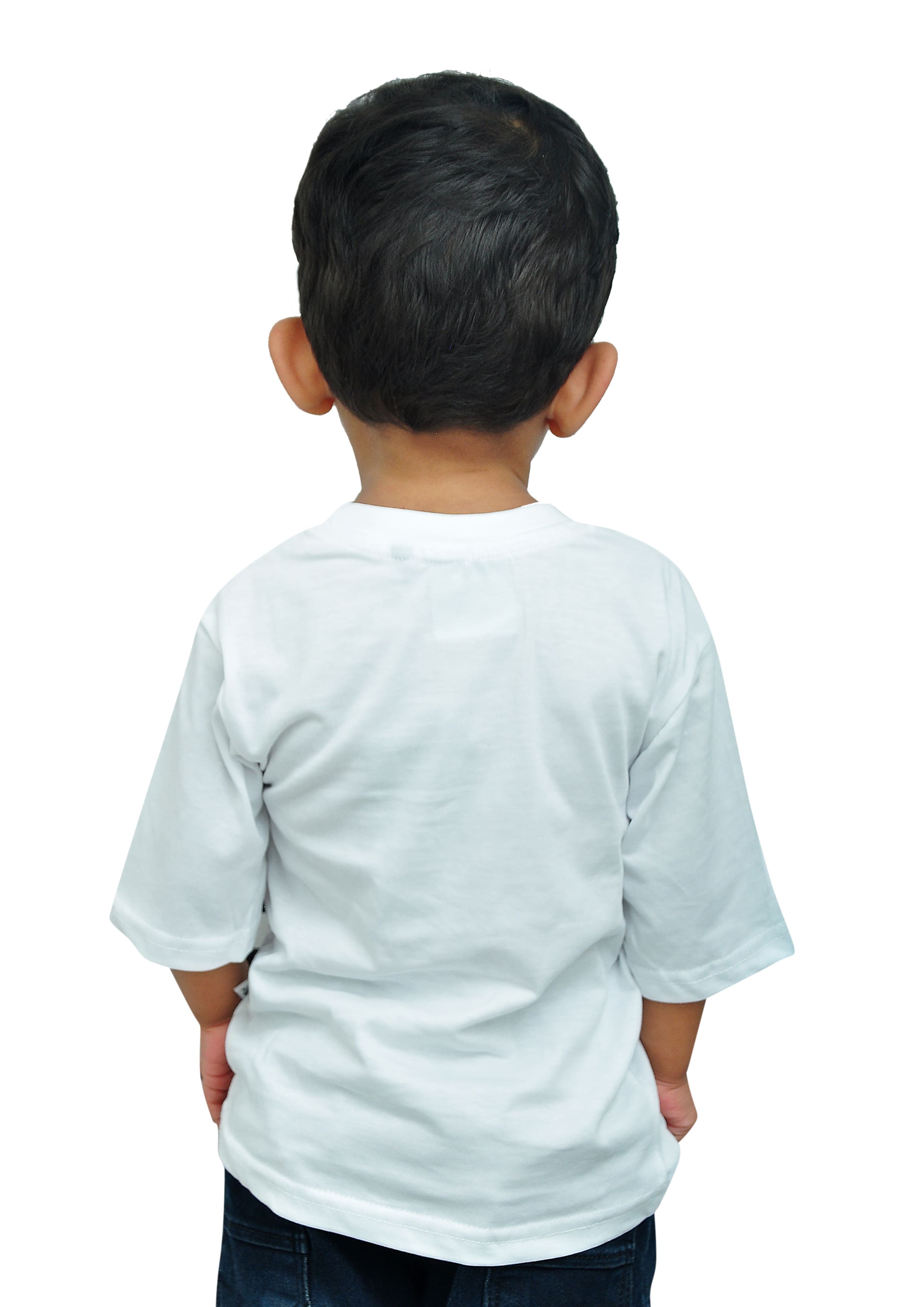 Kids Oversized Drop Shoulder T-Shirt | Premium Fine Plain Cotton | White