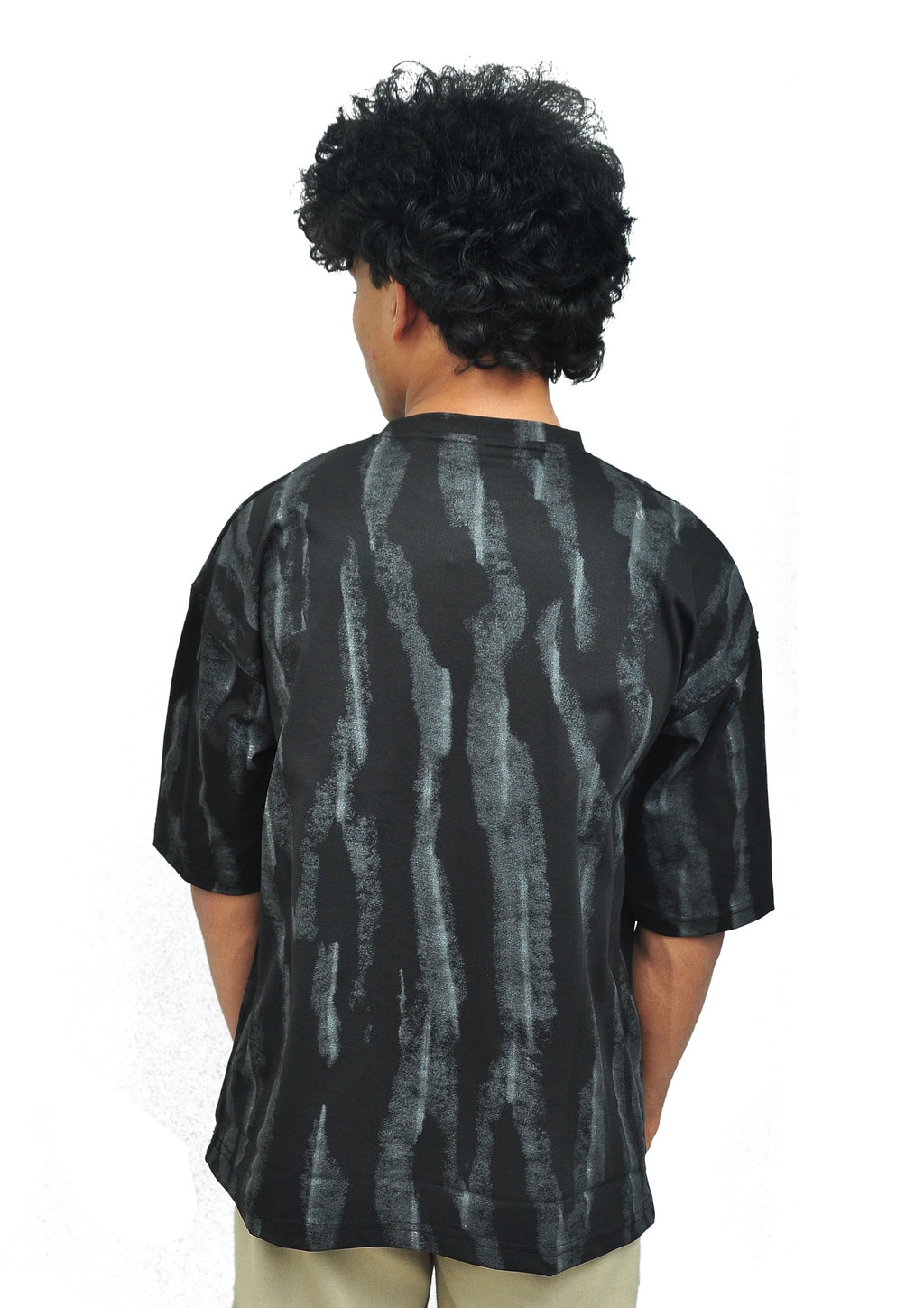 Yan Han Premium Perfumed Oversized T-Shirt - Black | 3D Foam Embroidery | Scented Fabric