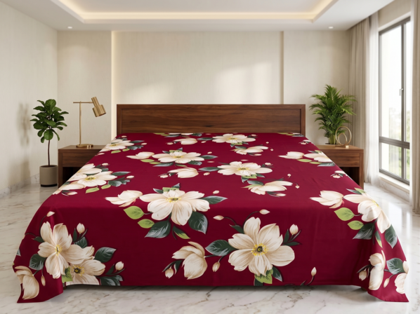 Premium Printed Bed Sheet | 90 × 100 Inches | Bedsheet Only