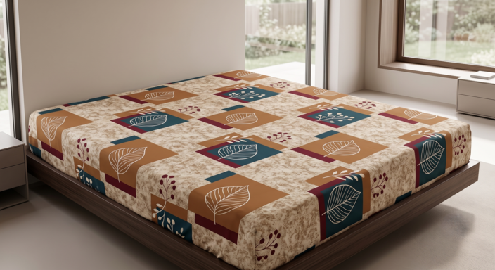 Premium Printed Bed Sheet | 90 × 100 Inches | Bedsheet Only