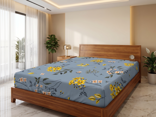 Premium Printed Bed Sheet | 90 × 100 Inches | Bedsheet Only