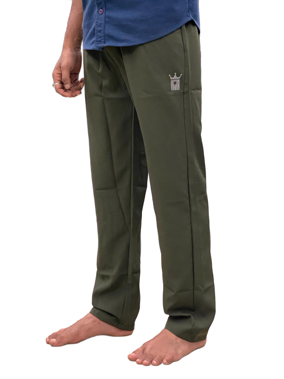RMS Premium Men's Track Pant - Olive Green | Imported NS Fabric