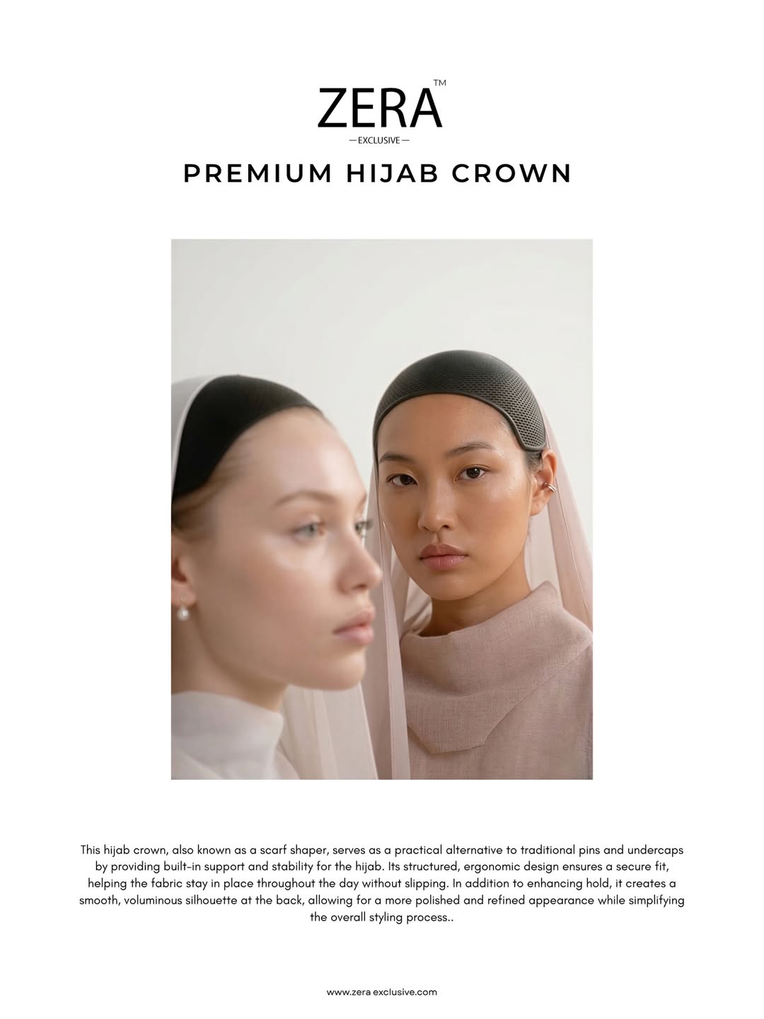 ZERA Exclusive Premium Hijab Grip – Scarf Shaper & Volumizer