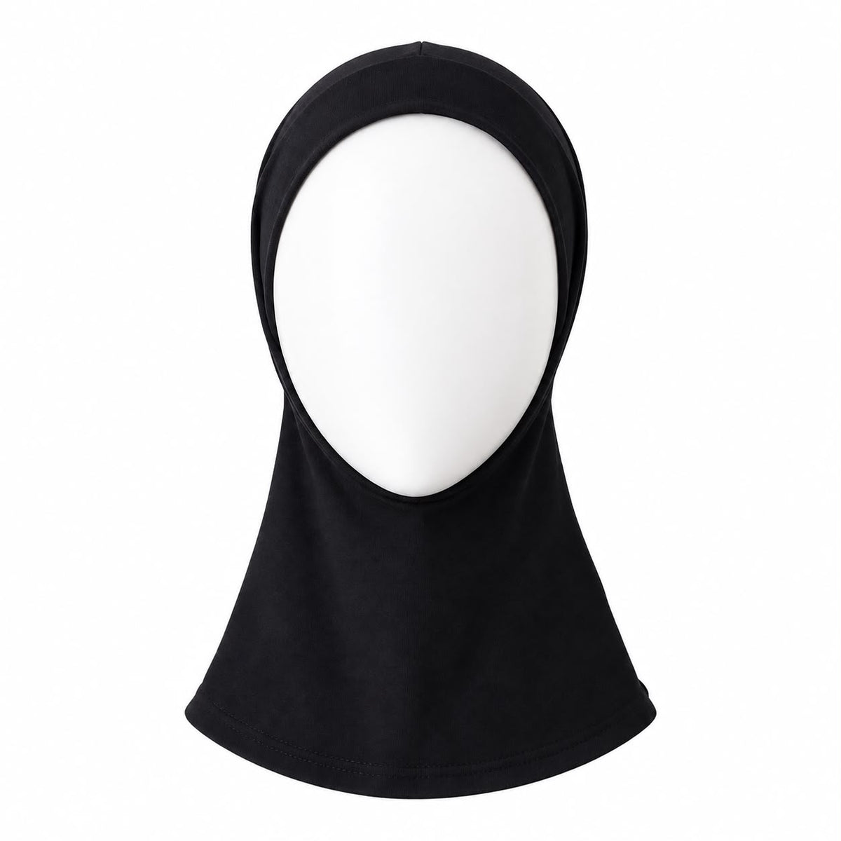 Adjustable Stretchy Hijab Cap – Full Coverage Turban Shawl with Neck Wrap, Solid Color Headscarf for Women